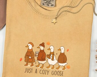 Camiseta o sudadera Cozy Goose Fall – Colores cómodos de otoño