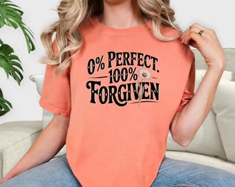 Camiseta cristiana «Perdonado» – Camiseta de colores reconfortantes, regalo de fe