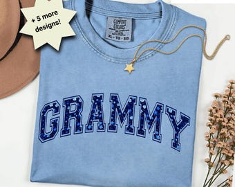 Camiseta de la abuela – 6 diseños – Camiseta floral de abuela – Colores cómodos