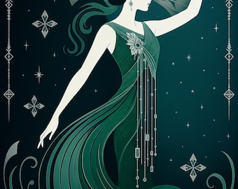 Art Deco Travel Poster: 1920s Style Print (Digital Download)