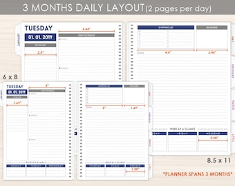 3 month planner etsy