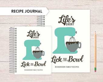 recipe journal etsy