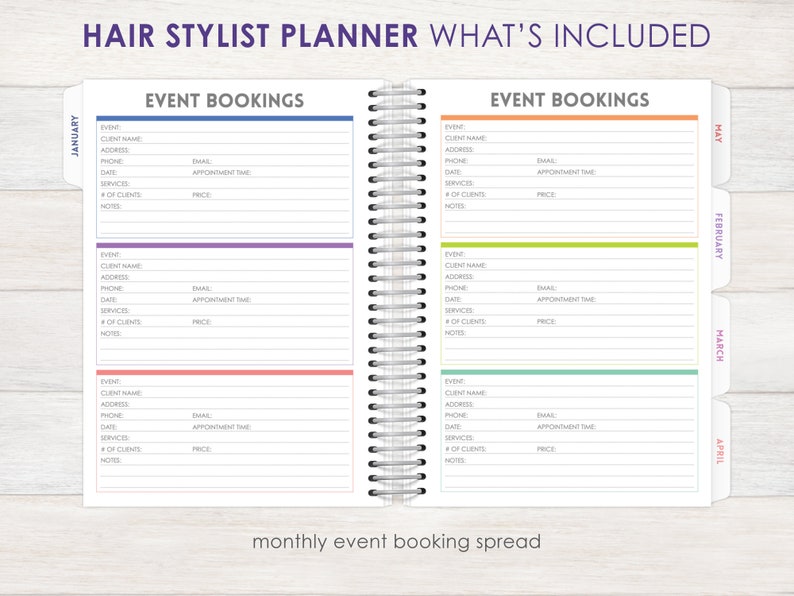 Hair Stylist Planner Appointment Book Salon Organization | Etsy