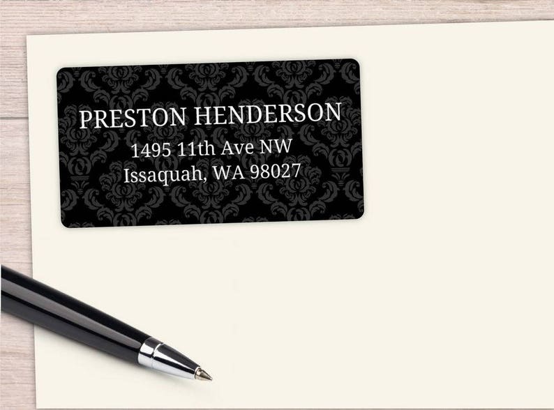 personalized labels Address Labels return address labels damask custom address labels mailing labels wedding address labels