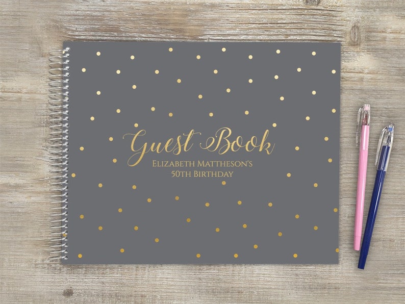 Birthday Guest Book Birthday Guestbook Birthday Custom Etsy
