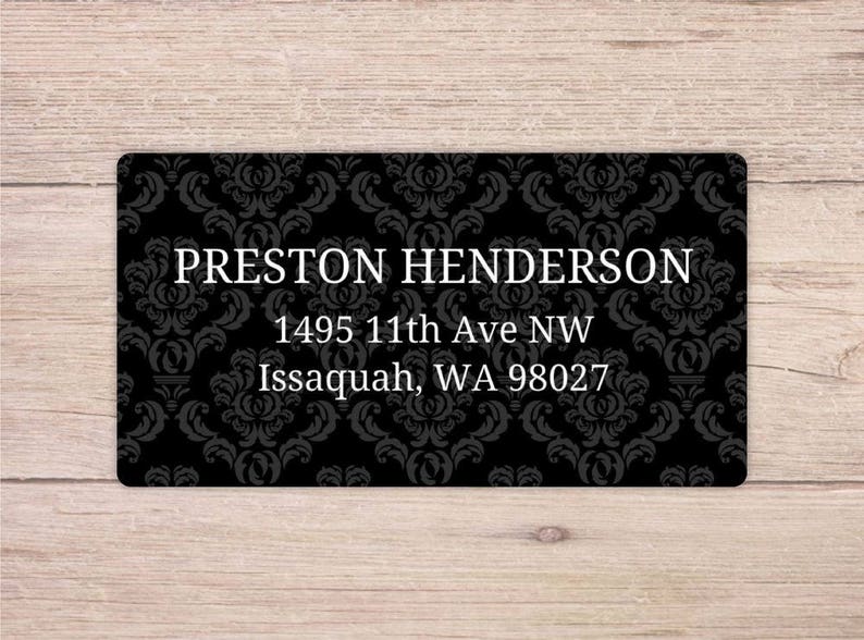 personalized labels Address Labels return address labels damask custom address labels mailing labels wedding address labels