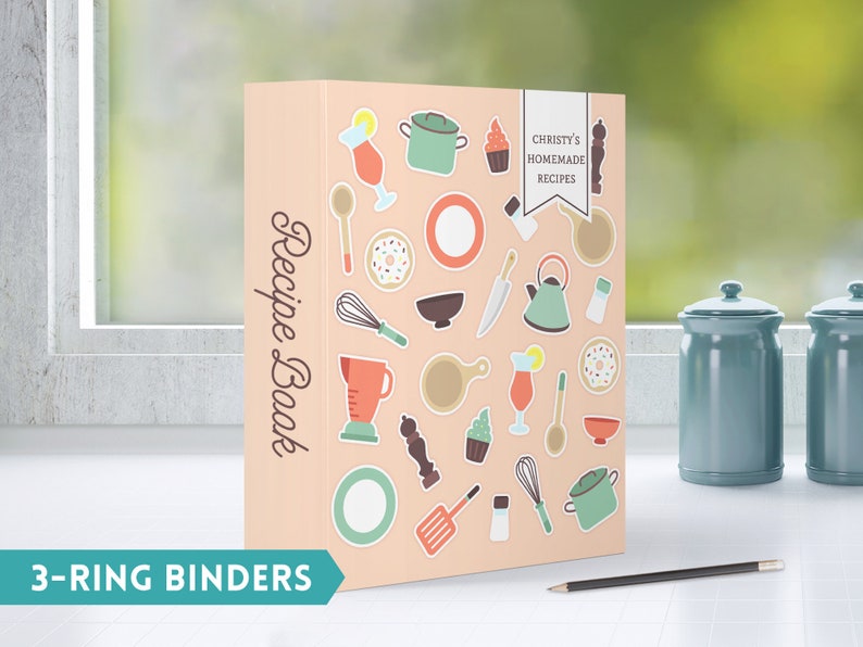 3Ring Binder Recipe Binder Customized Large Binder Etsy