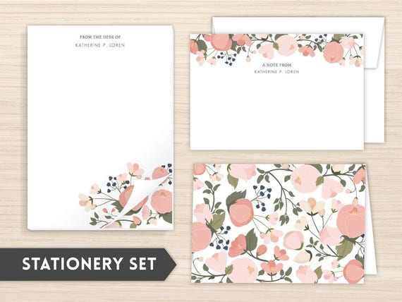 Custom stationery set