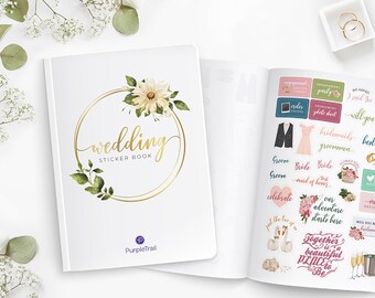 Wedding Sticker Book | Wedding Stickers | Wedding Planner Stickers | Planner Sticker Book | Planner Stickers | Beautiful Planner Stickers
