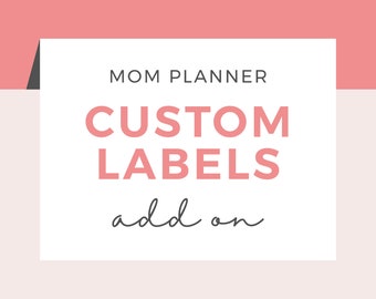 Customized Mom Planner Add-on : Custom Family Member Names
