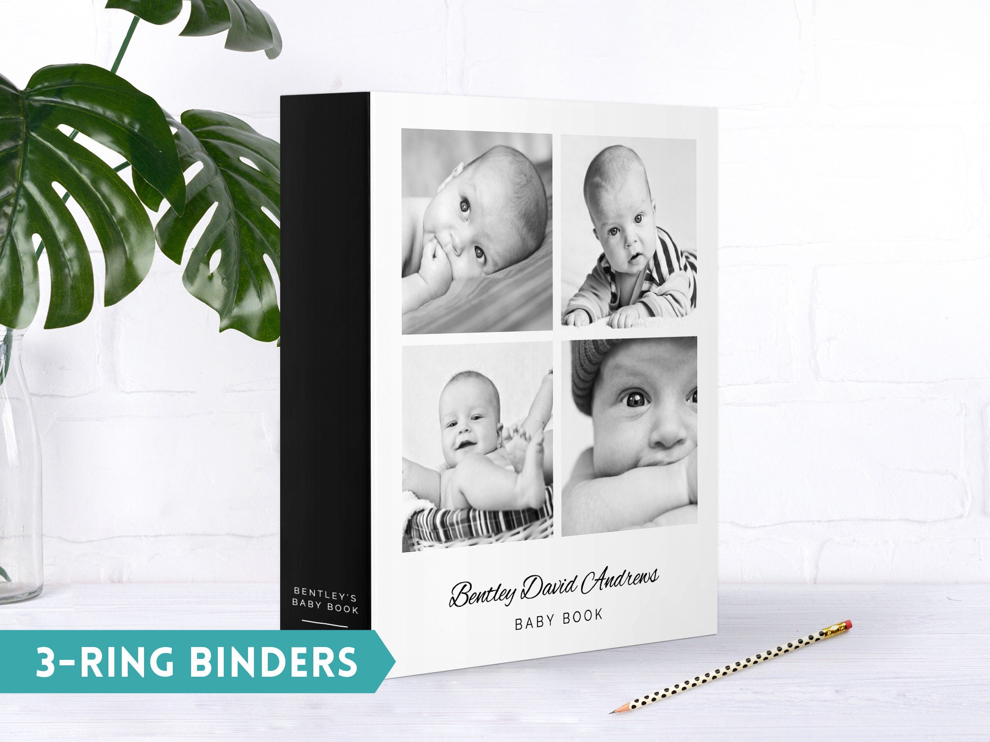 3Ring Binder Baby Book Customized Large Binder Etsy