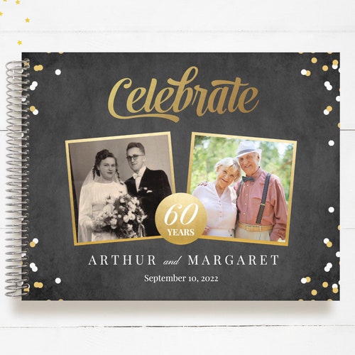 Anniversary Guest Book Anniversary Guestbook Custom Guest Etsy