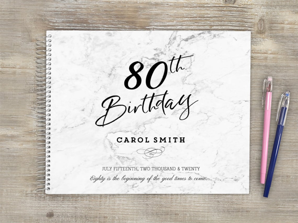 Birthday Guest Book Birthday Guestbook Birthday Custom Etsy