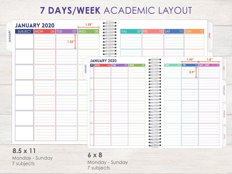Our Popular Student Planner School Year Planner Student Etsy