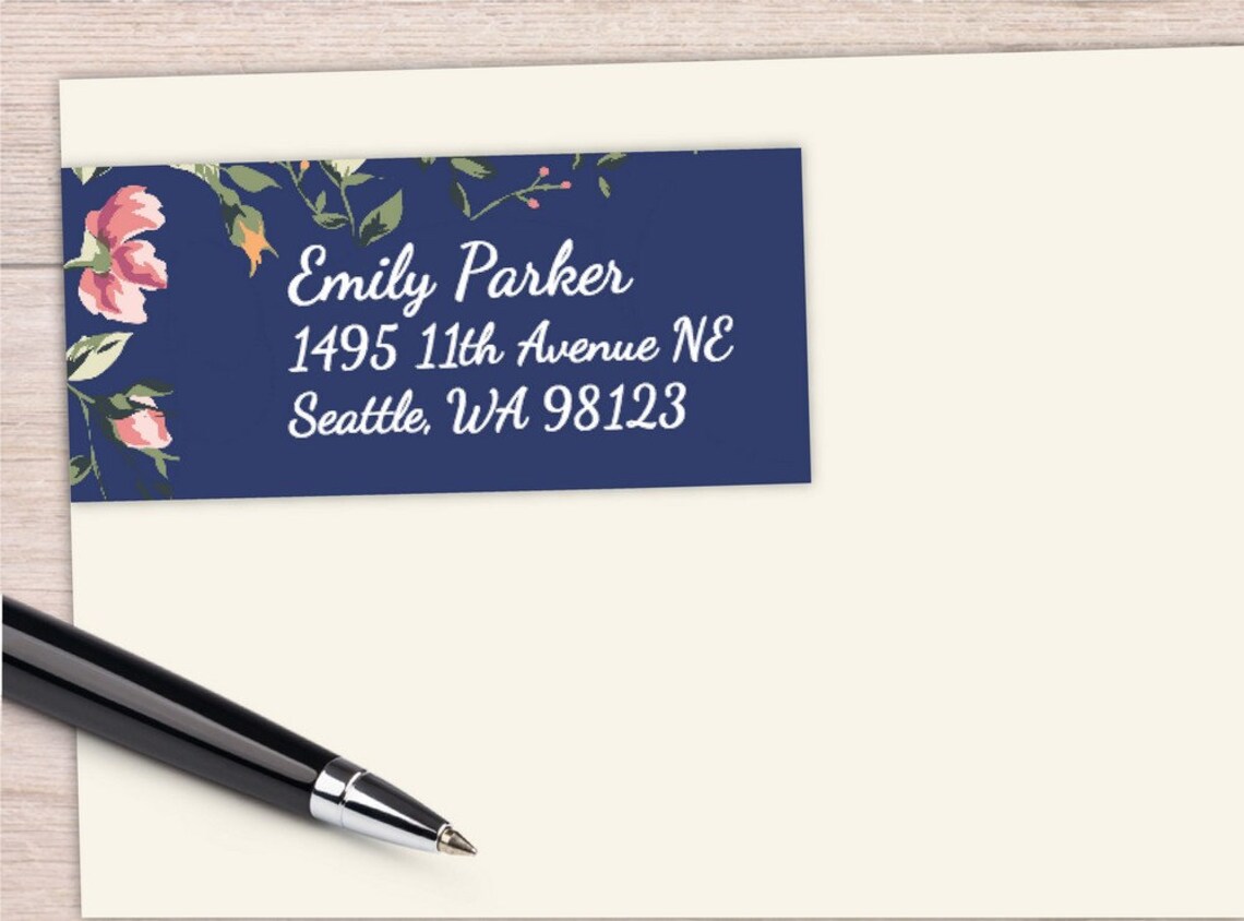 Wrap Around Address Labels Wrap Around Label Personalized Etsy