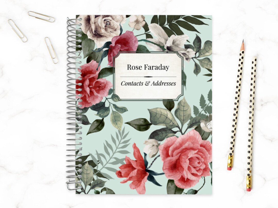 Address Book Personalized Address Book Contacts Book Etsy