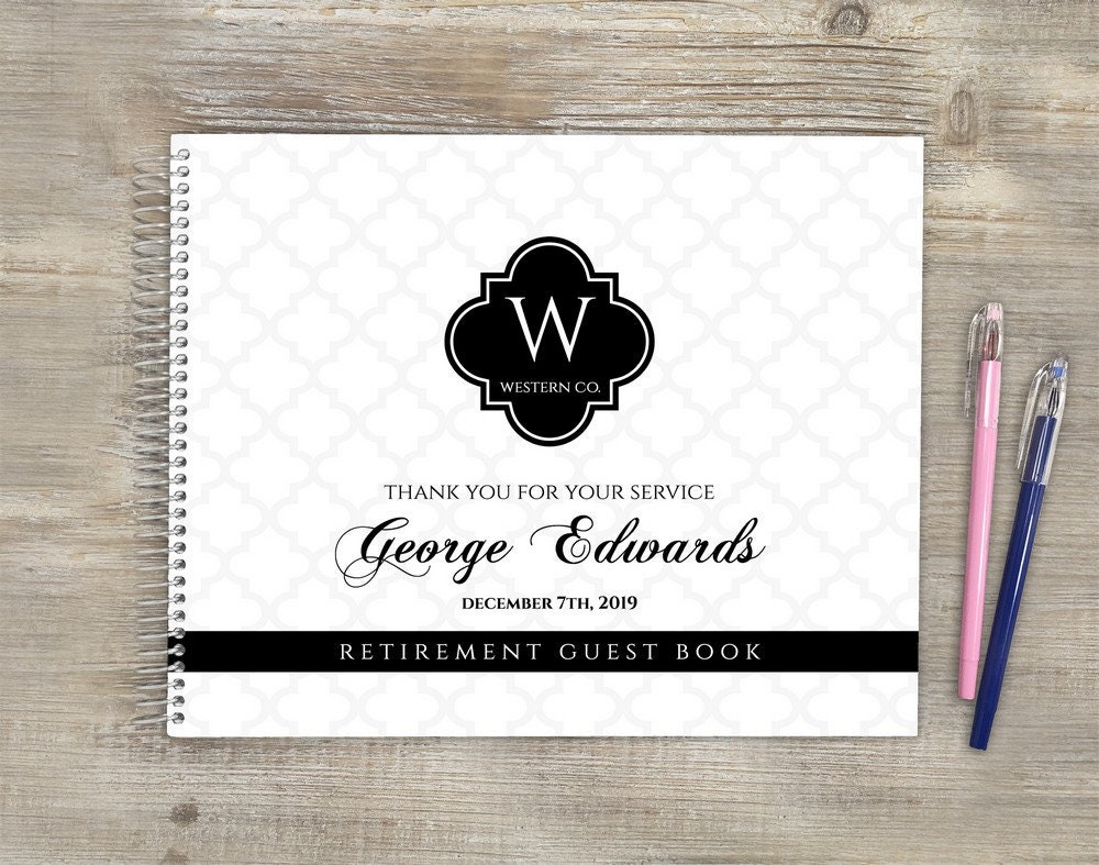 Retirement Guest Book Retirement Guestbook Retirement | Etsy