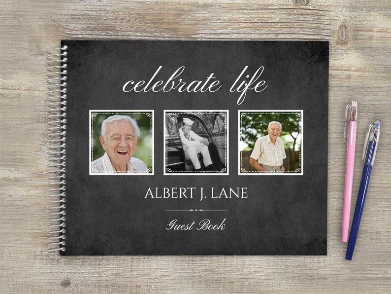 Funeral Guestbook Remembrance Guest Book Memorial Guest Etsy