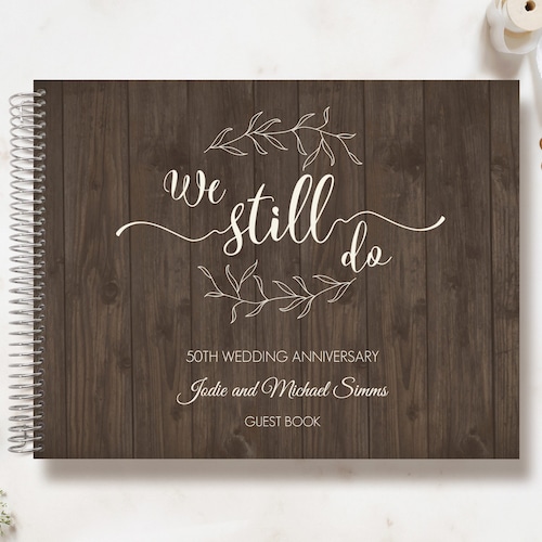 Anniversary Guest Book Anniversary Guestbook Custom Guest Etsy