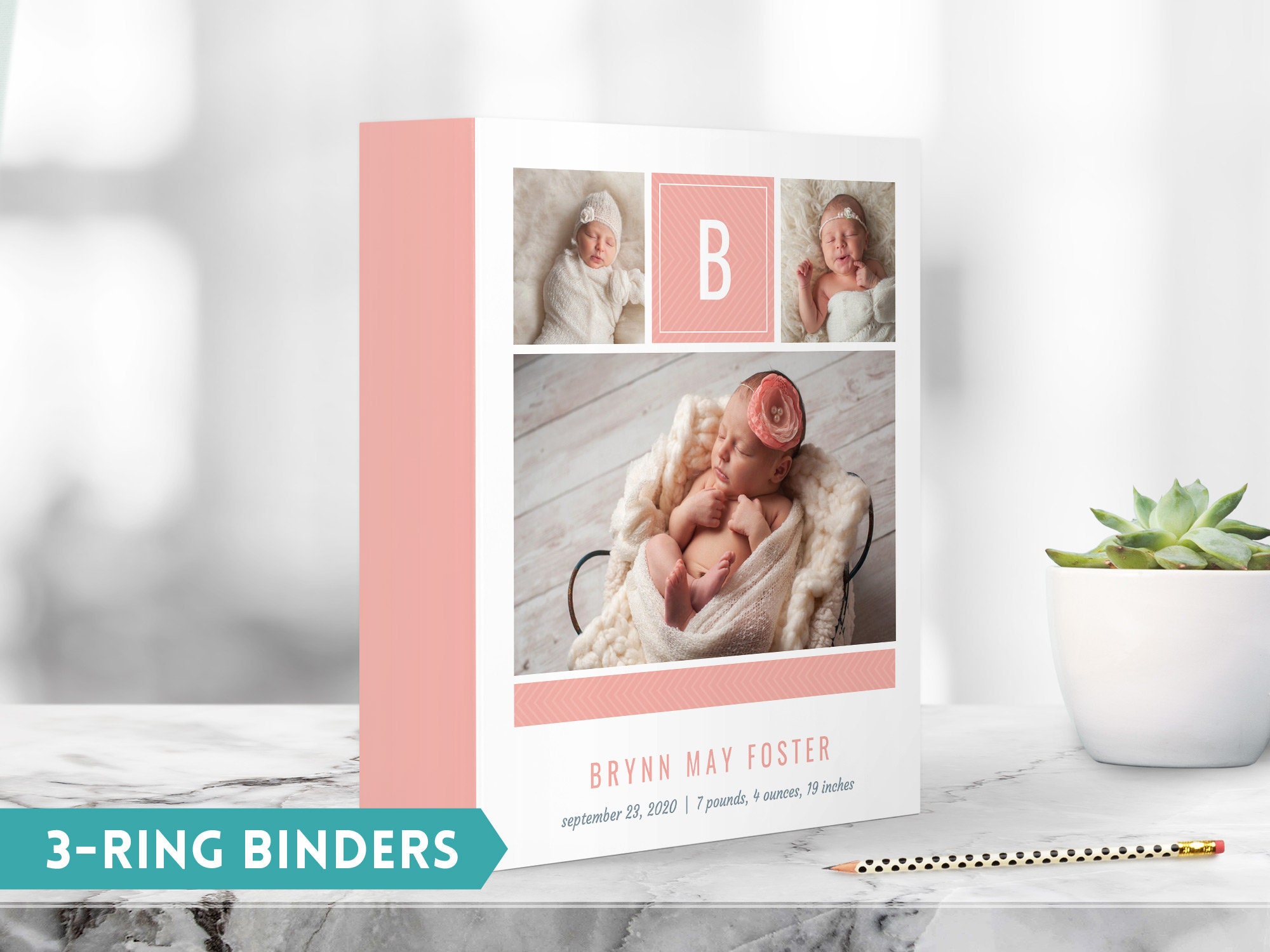 3Ring Binder Baby Book Customized Large Binder Etsy