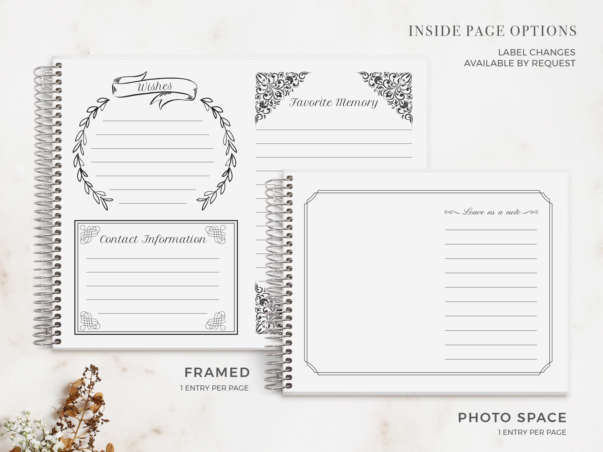 Wedding Guest Book Custom Wedding Guestbook Wedding Guest Etsy