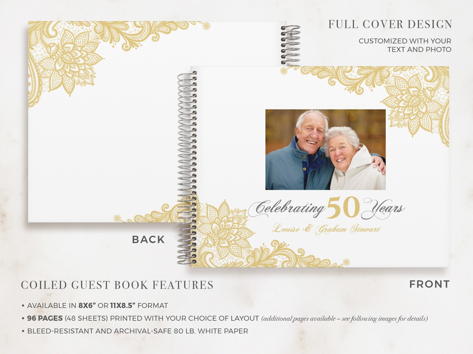 Anniversary Guest Book Anniversary Guestbook Custom Guest Etsy