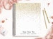 Custom Wedding Planner | Wedding Organizer | Engagement Gift for Bride | Wedding Planning Guide | Golden Faux Glitter Confetti 