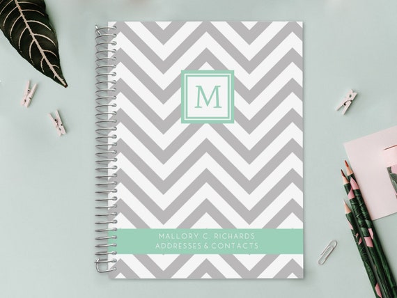 address book personalized address book contacts book telephone and address book custom address book simply chevron telephone and address books