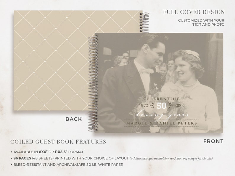 Anniversary Guest Book Anniversary Guestbook Custom Guest Etsy