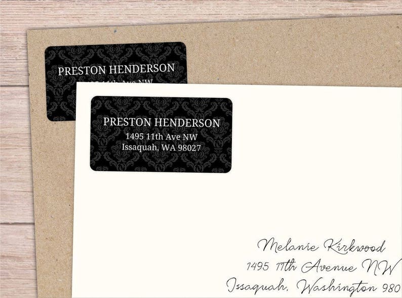 personalized labels Address Labels return address labels damask custom address labels mailing labels wedding address labels