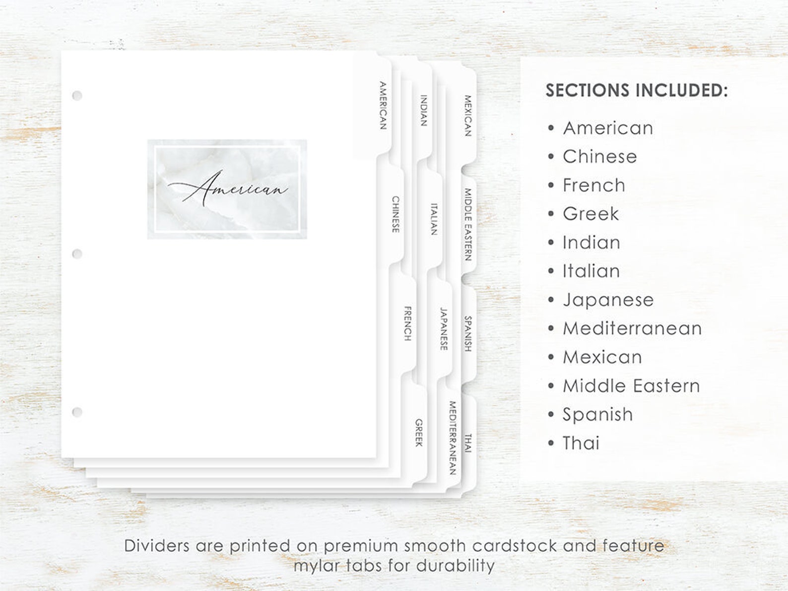 Recipe Binder Tabs Tabs for 3 Ring Binders Recipe Divider Etsy