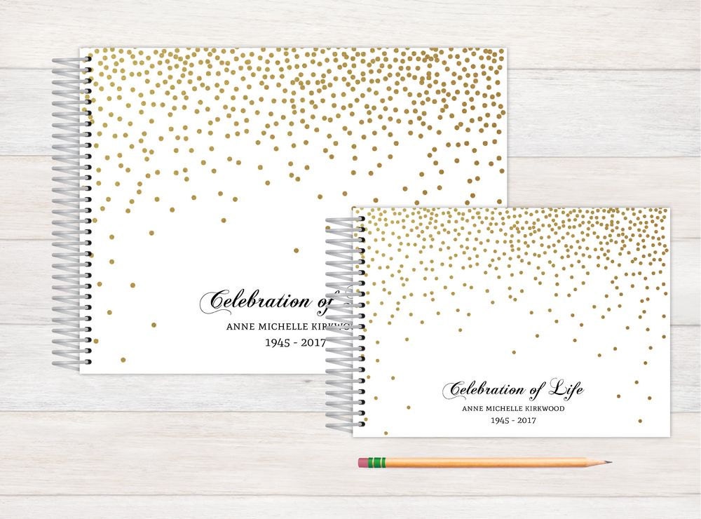 Funeral Guestbook Remembrance Guest Book Memorial Guest Etsy