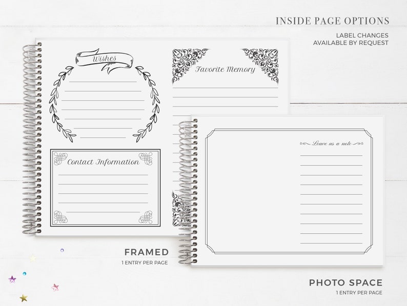 Birthday Guest Book Birthday Guestbook Birthday Custom Etsy