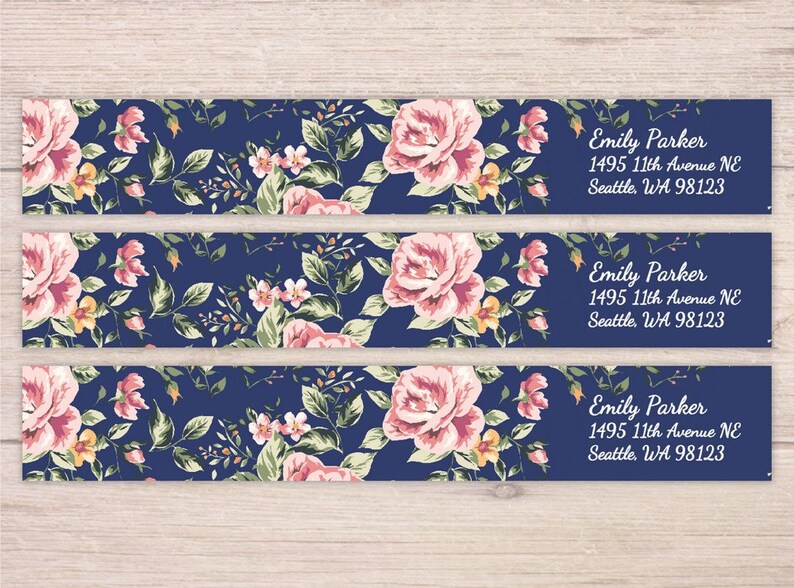 Wrap Around Address Labels Wrap Around Label Personalized Etsy