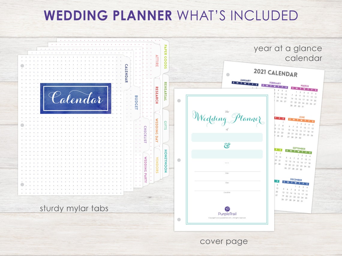 Wedding Planner Pages Etsy