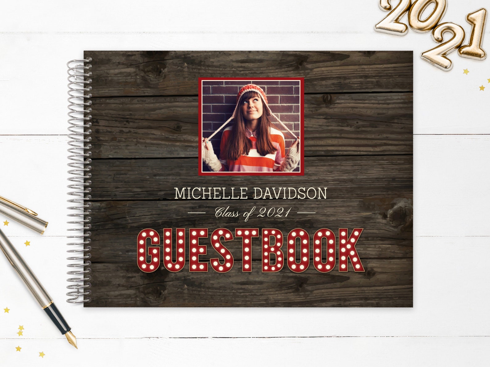 Graduation Guest Book Grad Guestbook Custom Graduation Etsy