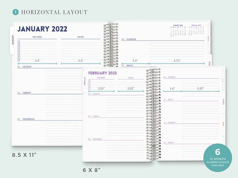 Planner Personalized 2022 Planner Weekly Planner Hourly Etsy