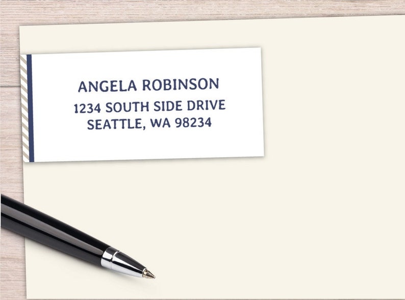 Wrap Around Address Labels Wrap Around Label Personalized Etsy