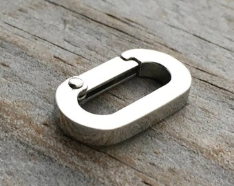 Stainless Steel Hinged Oval Push Clasp