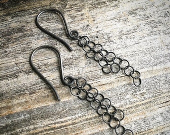 Sterling Silver Earring Chain Drops