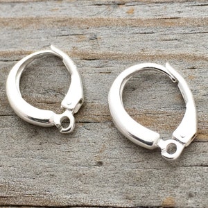 Sterling Silver Lever Back Earring 2 Pieces