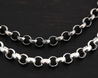 Sterlingzilveren 'Roxy'-roloketting: aan de voet