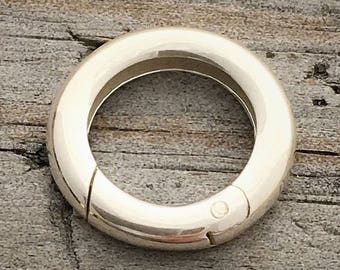 Sterling Silver Clasp Hinged Ring - 3 Sizes