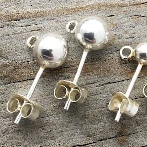 Sterling Silver Ball Post Earring