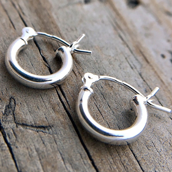 Sterling Silver 10mm Round Hoop Earring