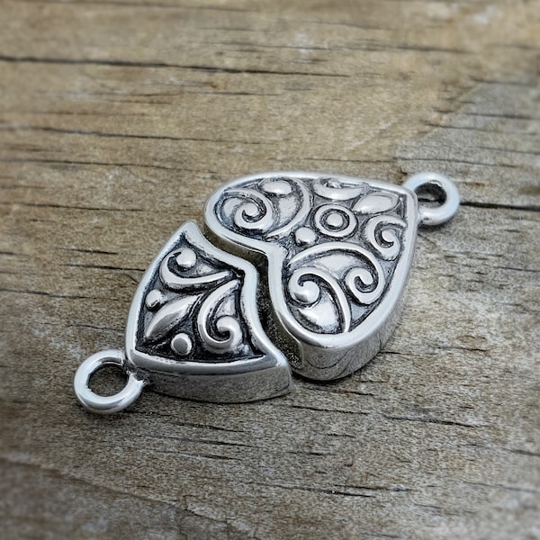 Sterling Silver Heart Magnetic Clasp