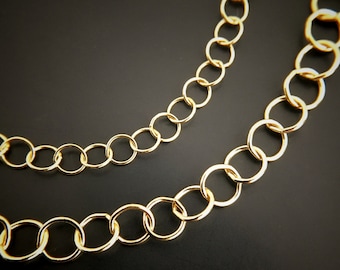 14K Gold Filled Round Chain By The Foot 3.5mm or 5mm