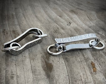 Sterling Silver S Clasp 1 inch 4mm wide 1mm thick