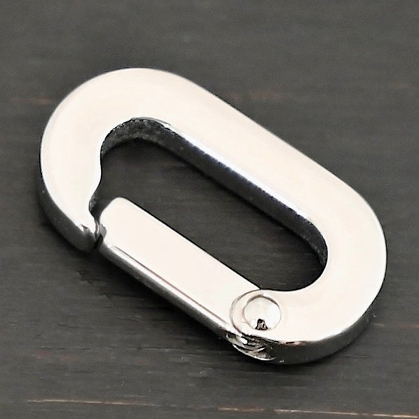 Perry - Stainless Steel Hinged Oval Push Clasp
