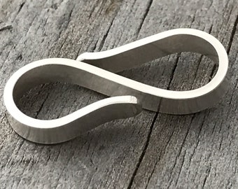 Sterling Silver S Clasp 1 inch 3mm wide 1mm thick